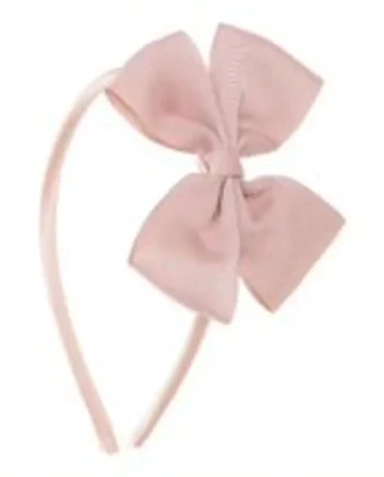 Rosa Hårbøjle i Mat Grosgrain - Festtilbehør