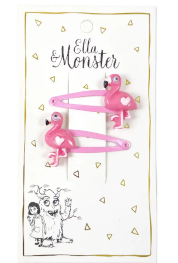 Hårclips med Pink Flamingo til Fest og Leg
