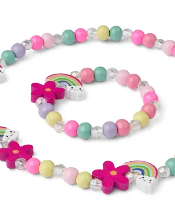 Regnbue Halskæde og Armbånd Sæt - Farverig Festaccessories