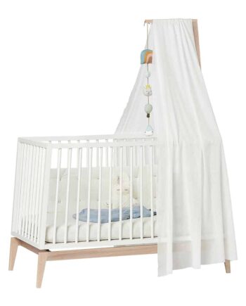 Elegant hvid himmel til Leander Linea og Luna babyseng
