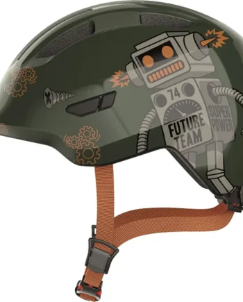 Smiley Hjelm Green Robo - Perfekt til Børns Cykelture
