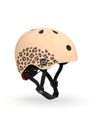 Cykelhjelm til børn - Leopard design fra Scoot And Ride