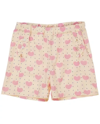 Hjerte Shorts med Flæse Lommer - Sødt Sommerlook!