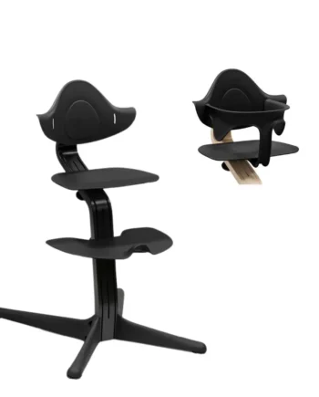 Stokke Nomi Højstol Bøg - Black med Babysæt Tilbud!