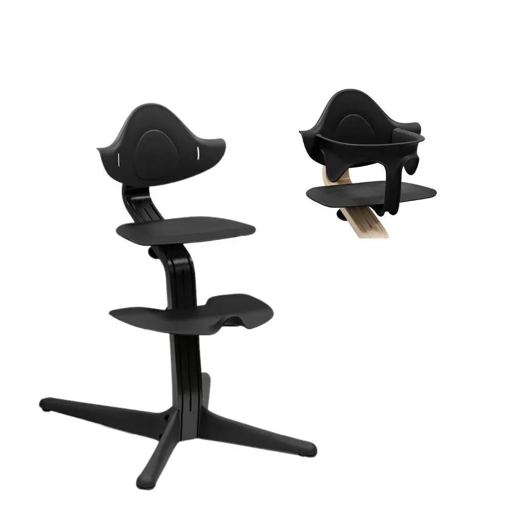Stokke Nomi Højstol Bøg - Black med Babysæt Tilbud!