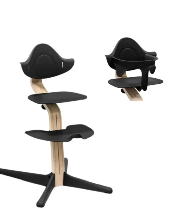 Højstol i Bøg – Natural Black med Babysæt til tilbud!