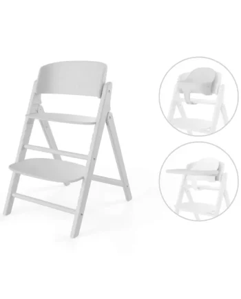 Højstol Click Fold 3i1 - All White Tilbud!