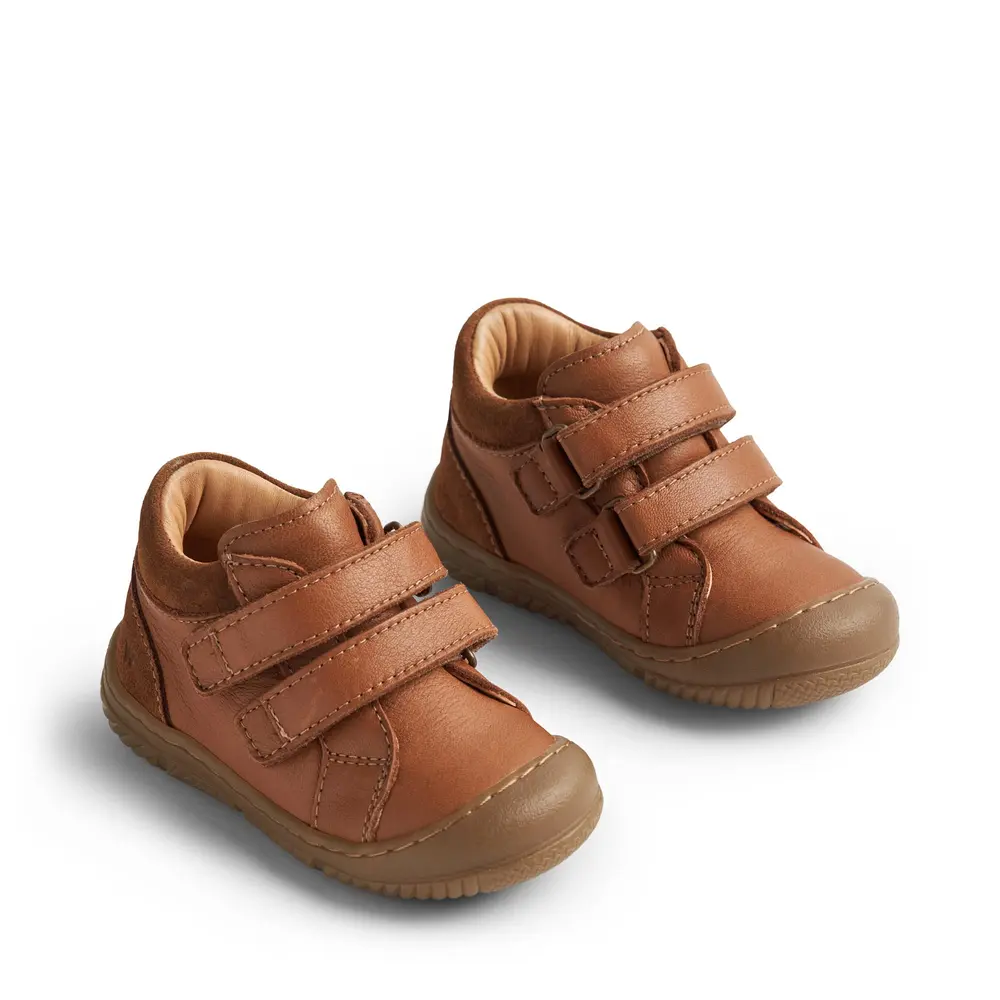 Ivalo Dobbelt Velcro Prewalker - Cognac til små børn