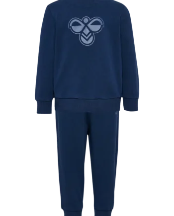 Hummel Jersey Crewsuit Bee - Blå Børnedragt på Tilbud