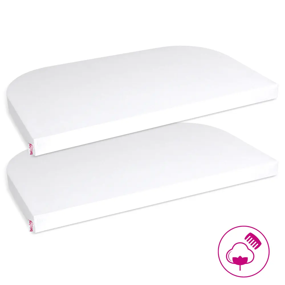 Jersey Lagen Deluxe til Babybay Seng - Hvid 2-Pak