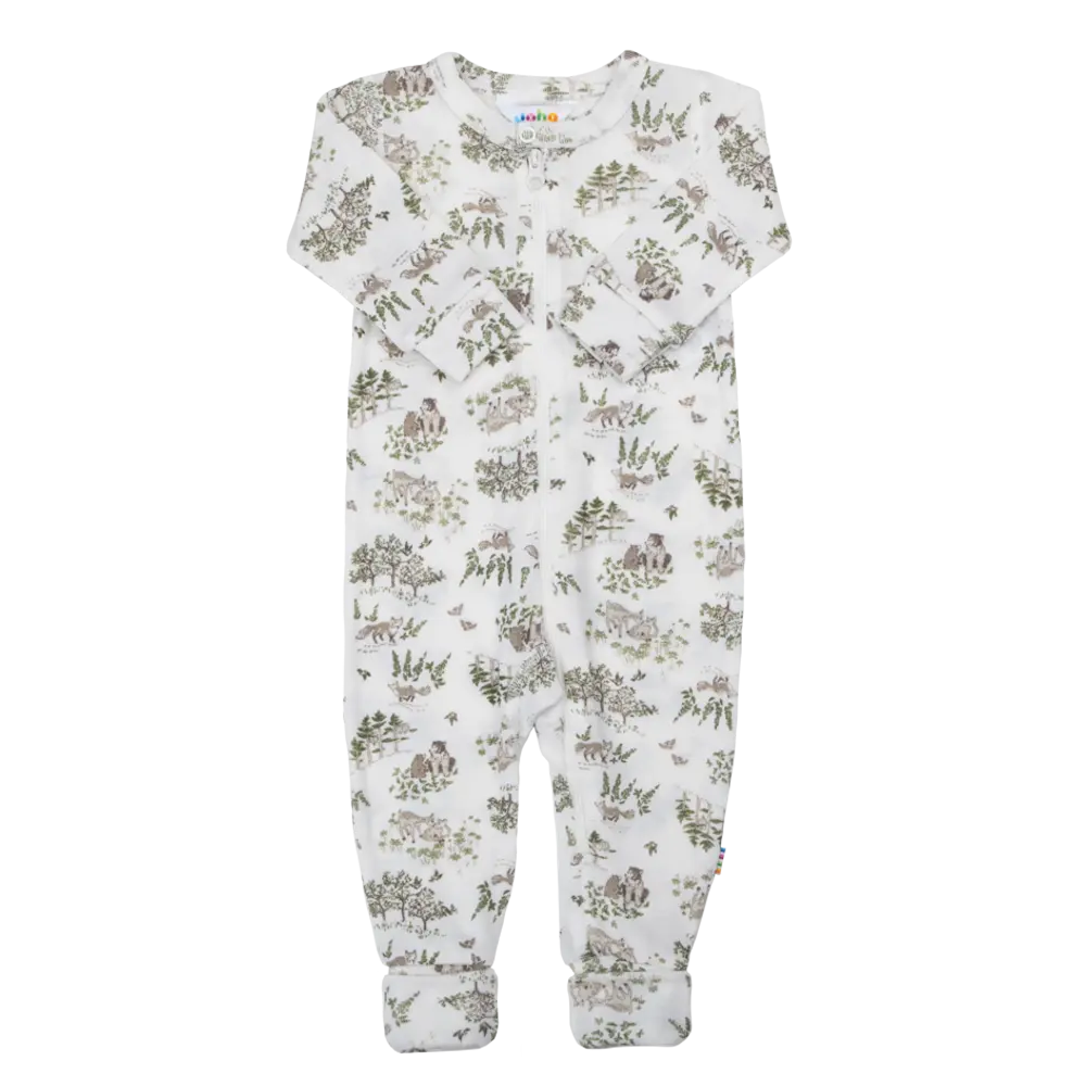 Praktisk uldjumpsuit med 2-i-1 fodfunktion fra Joha