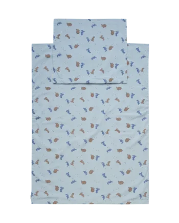 Junior Sengetøj 100x140 cm - Dino Blue Fog Tilbud!