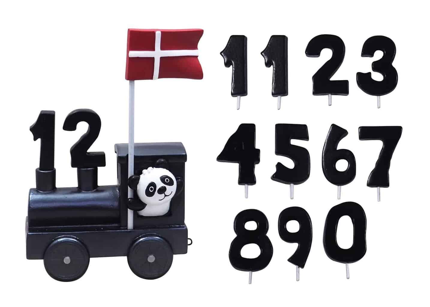 Børns By Friis Lokomotiv til Navnetog med Tal og Flag