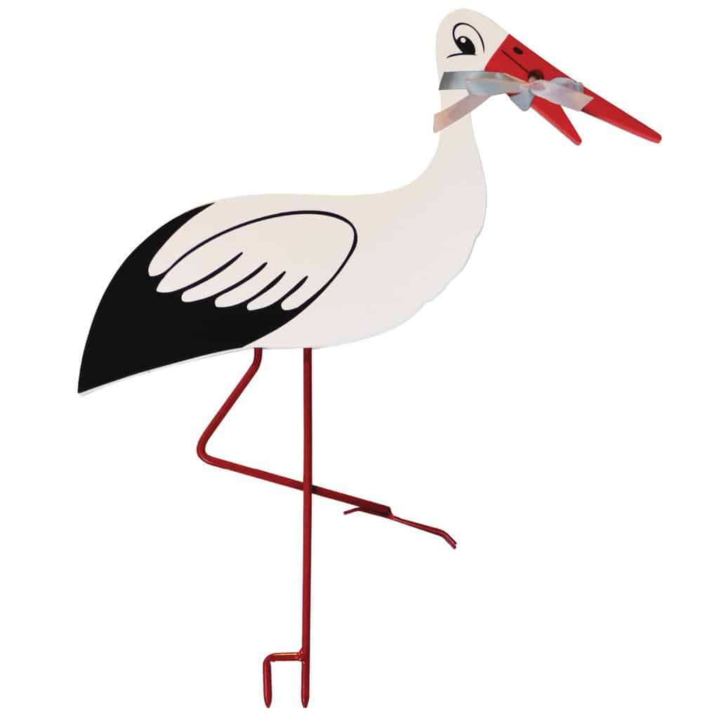 Sød Stork 50 Cm - Velkomstgave til Nyfødte Børn