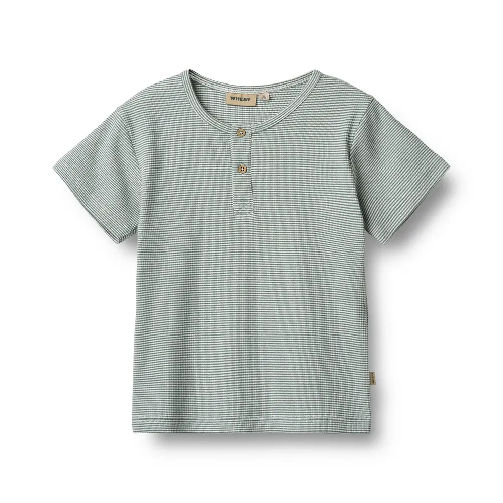 Stribet Kortærmet T-shirt Lumi fra Wheat - Økologisk Bomuld