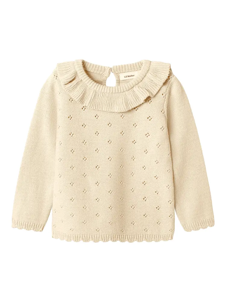 Laguna Strik Bluse - Turtledove fra Lil' Atelier