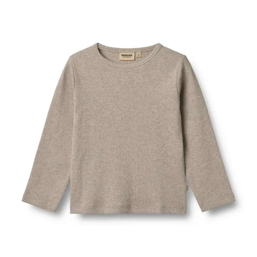 Økologisk Langærmet Rib T-shirt Milo fra Wheat