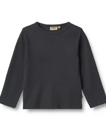 Økologisk Langærmet Rib T-shirt til Børn - Wheat
