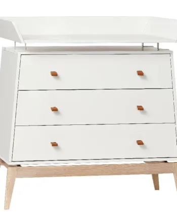 Leander Luna Kommode med Pusleenhed - Hvid Elegance