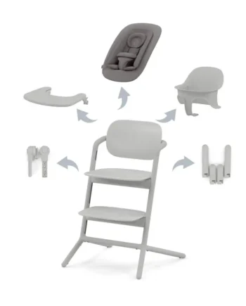 Lemo Højstol 4i1 Sæt - Suede Grey Tilbud!