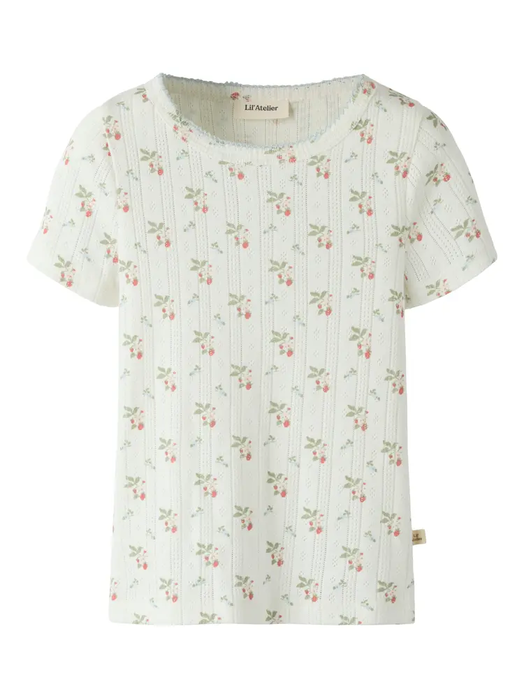 Lil Atelier Rachello Dap -shirt Coconut Milk 104