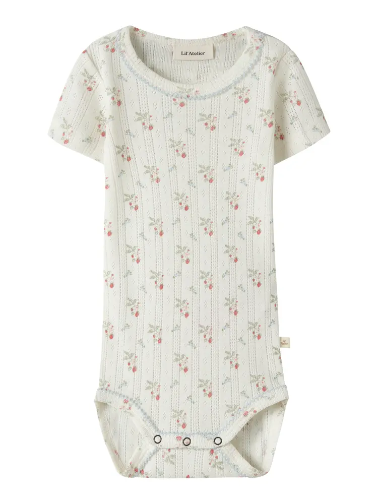 Lil Atelier Rachello Duna Kortærmet Slim Body Coconut Milk 80