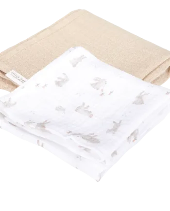 Little Dutch Muslin Stofble - Baby Bunny i Beige, Øko-Venlig