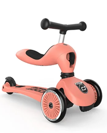 Løbehjul og Løbecykel Highwaykick 1 i Peach - 2-i-1!