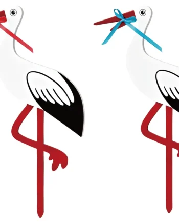 Magni Fødselsstork med Sløjfer - FSC® Godkendt Dekoration