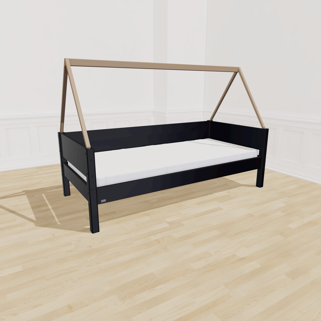 Manish-  Saga Børneseng 90x200 Black