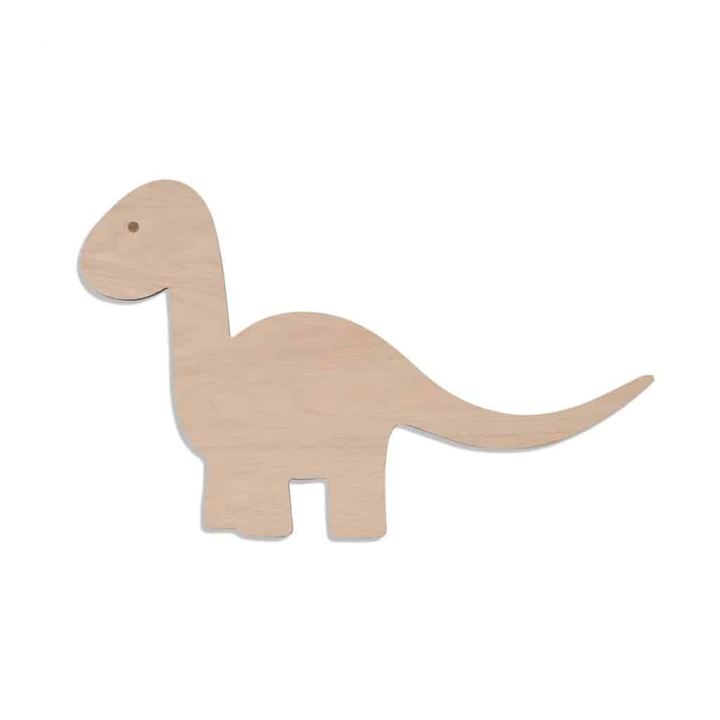 Maseliving Dino Væglampe i Egetræ – Hyggelig Belysning til Børn