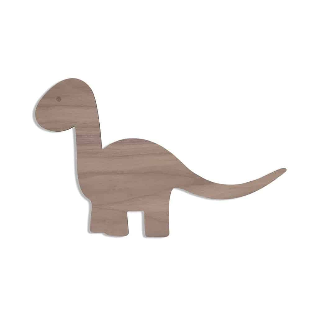 Maseliving Dino Væglampe i Valnød til Børneværelset