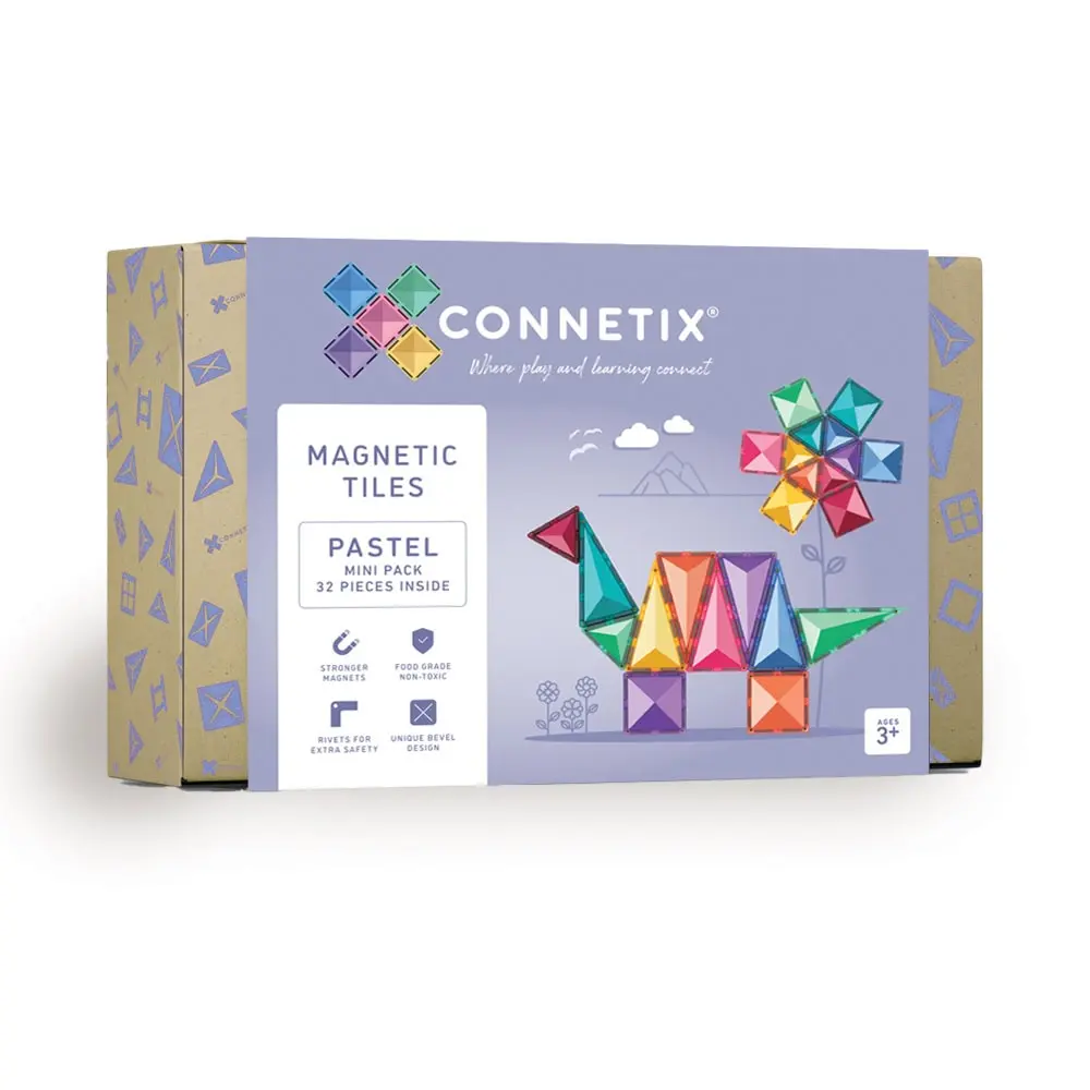 Mini Pack Magnetsæt – 32 Dele i Pastelfarver til Leg