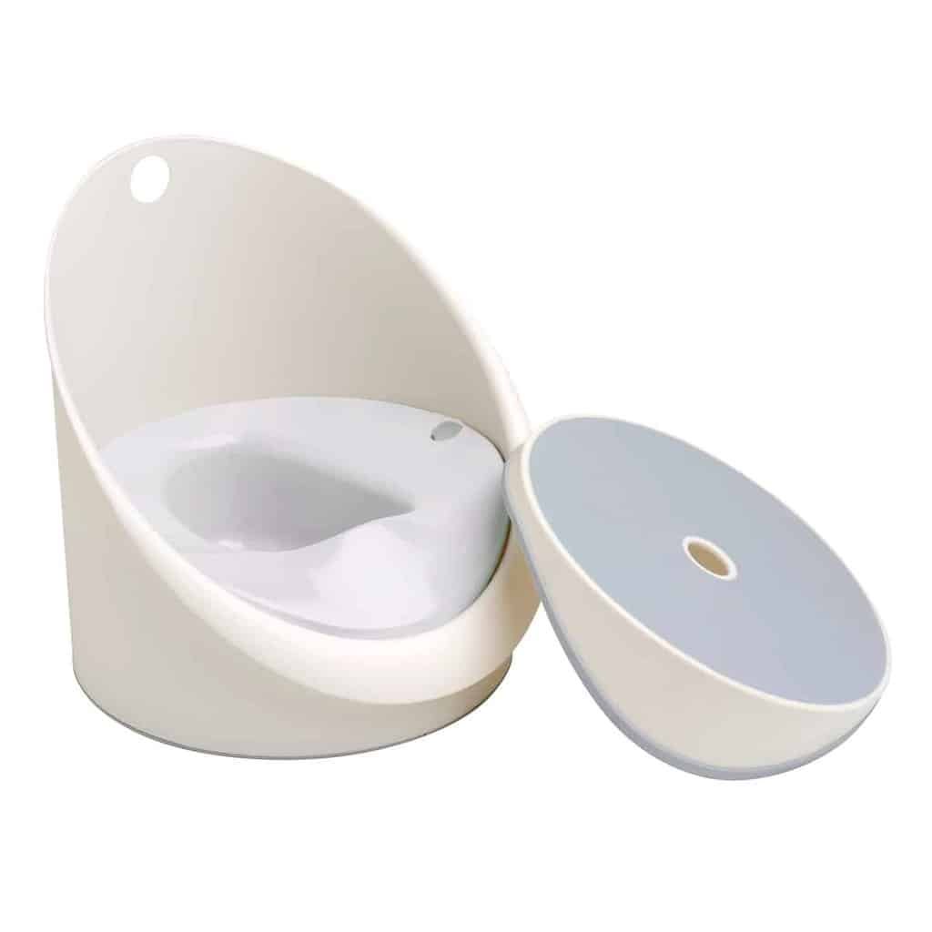 Mininor - Hvid Potte og Skammel Tilbud til Toilettræning
