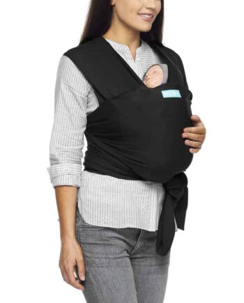 Moby Wrap Classic i Sort – Perfekt til Nyfødte Babyer