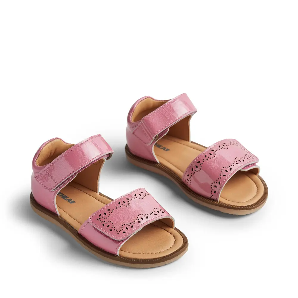 Molli Lak Sandal i Pink - Komfortabel Børnesandal med Velcro