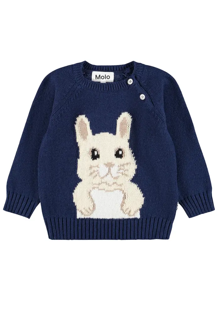 Molo Bless Striktrøje Bunny Infinity 92