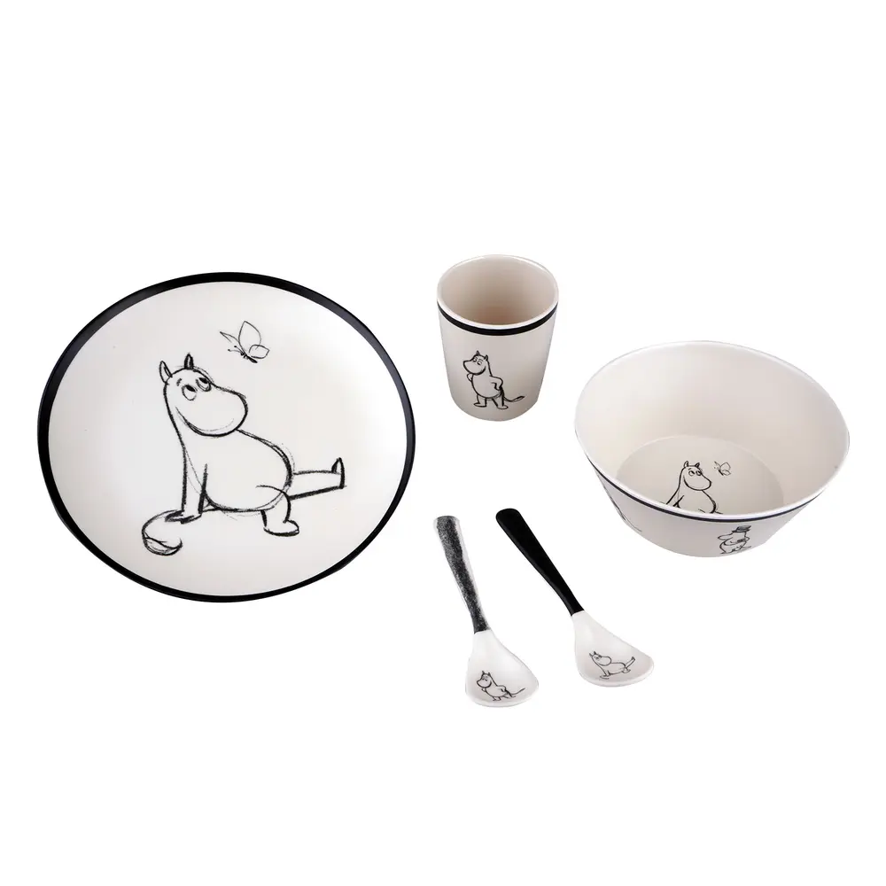 Moomin Melamin Spisesæt til Børn - Sjovt Måltidssæt