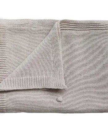 Mushie Babytæppe Dots White Melange – Komfort til Baby