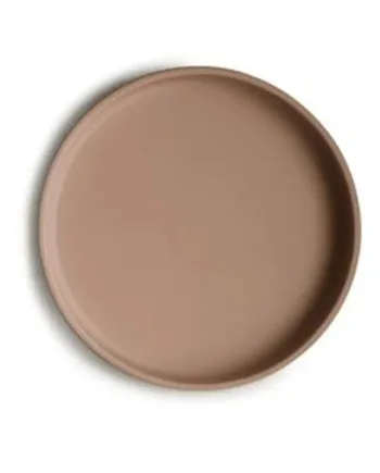 Mushie Skridsikker Silikone Tallerken i Natural - Must-Have!
