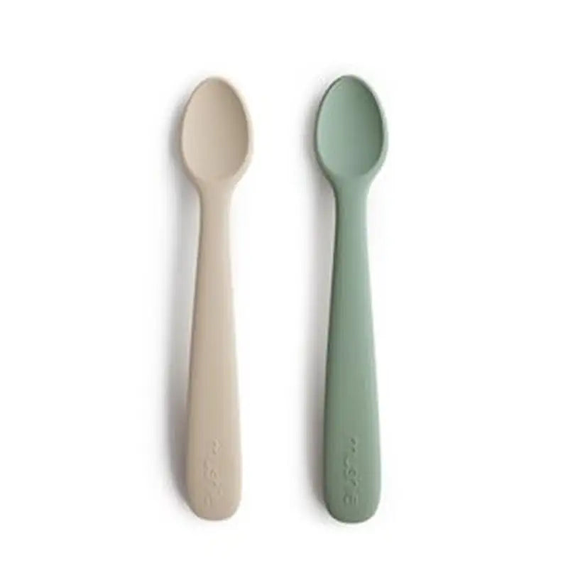 Mushie Silikone Babyskeer - Cambridge Blue Tilbud!