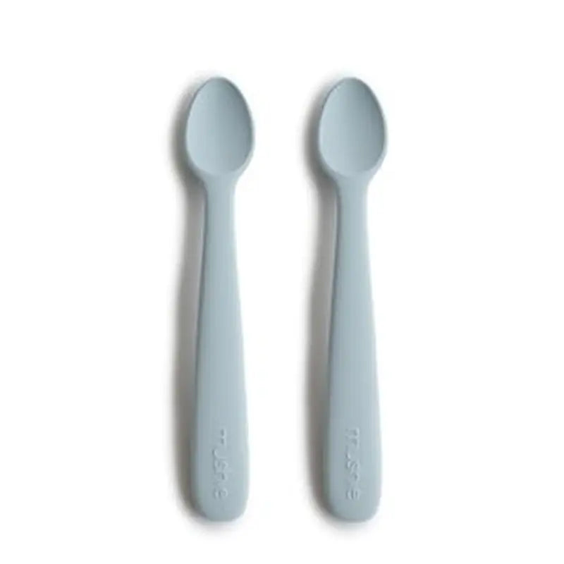Mushie Silikone Babyskeer - Pak i Powder Blue