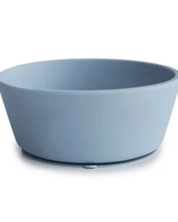Mushie Silikone Skål i Powder Blue - Ideel til Børn