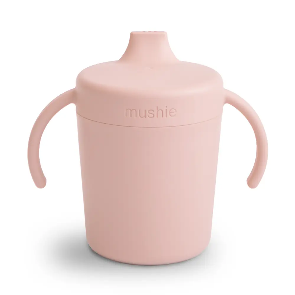 Sippy-kop i Hård Plast - Blush fra Mushie til små børn