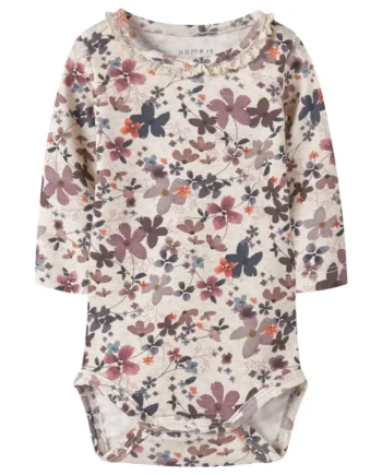 Naline Langærmet Bodysuit - Peyote Melange til Børn