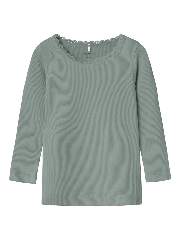 Elegant Langærmet Top i Slate Gray fra Name It