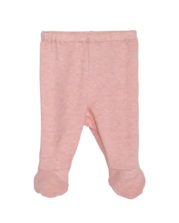 Nyfødt Bukser med Fødder - Økologisk Pink 62 cm