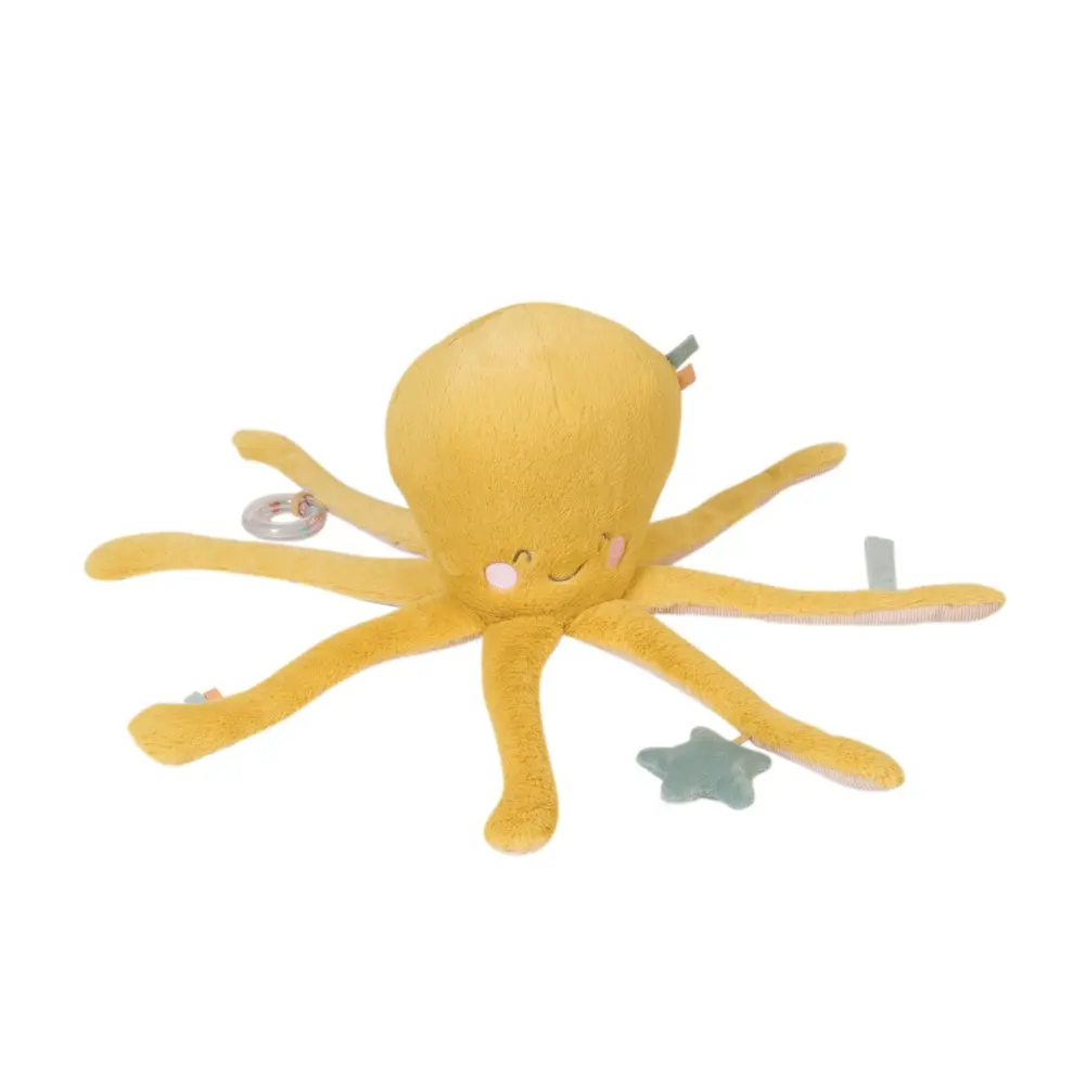 Ocean Life Stor Multi-aktivitets Plys Blæksprutte – Mustard
