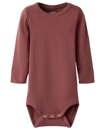 Ofulla Langærmet Bodystocking - Rose Brown til Dit Barn