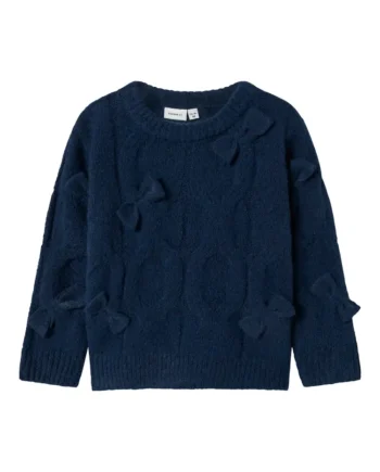 Olivia Striktrøje i Navy Blazer – Trendy Børnetøj